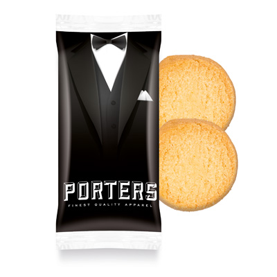 Flow Wrap Mini Shortbread Biscuits x2